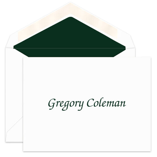 Informal Chancery Folded Note Cards - Raised Ink